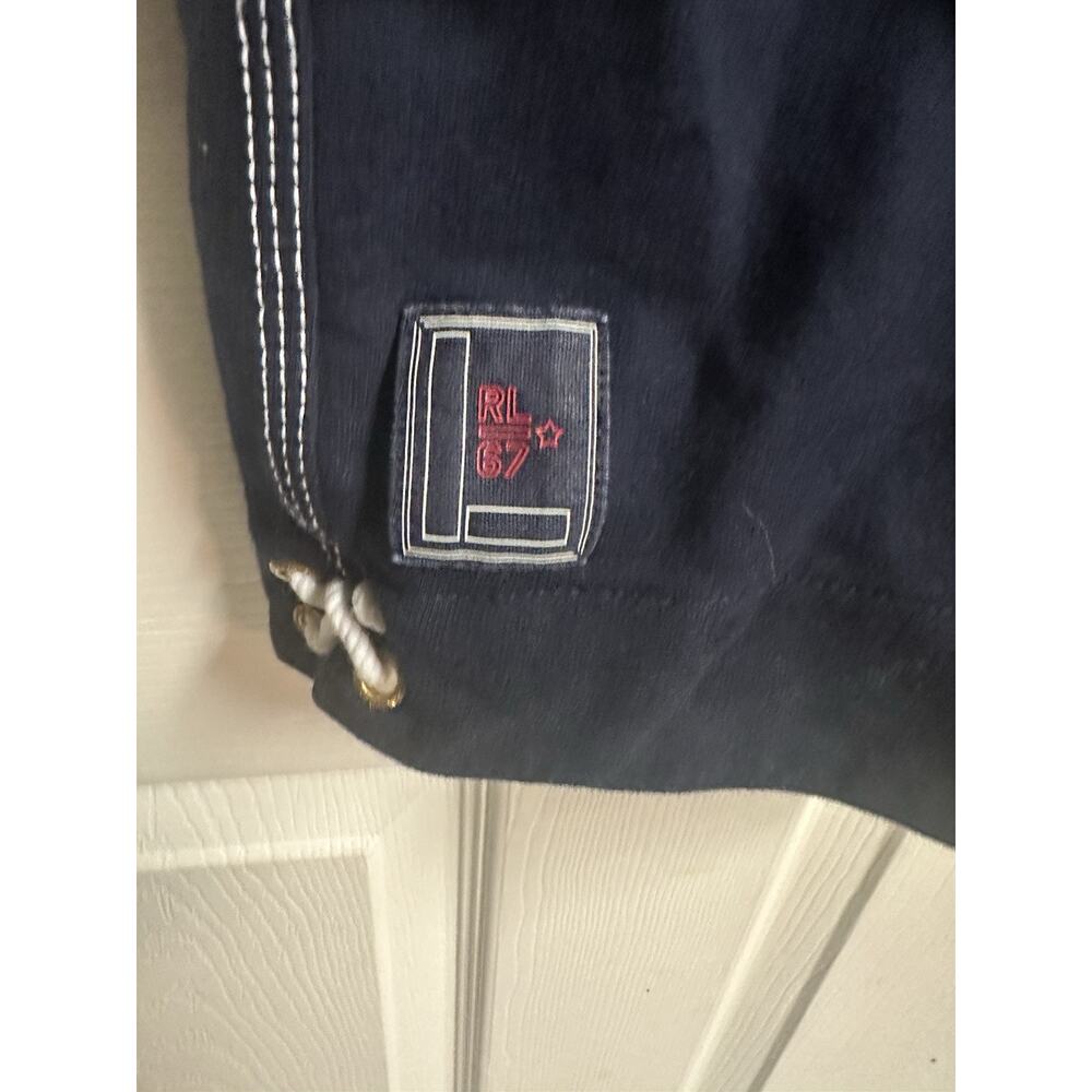 Ralph Lauren Polo Jeans Co Sweatshirt Sweater Med Navy Blue 67 RL 1967 Logo Ties - Picture 3 of 7
